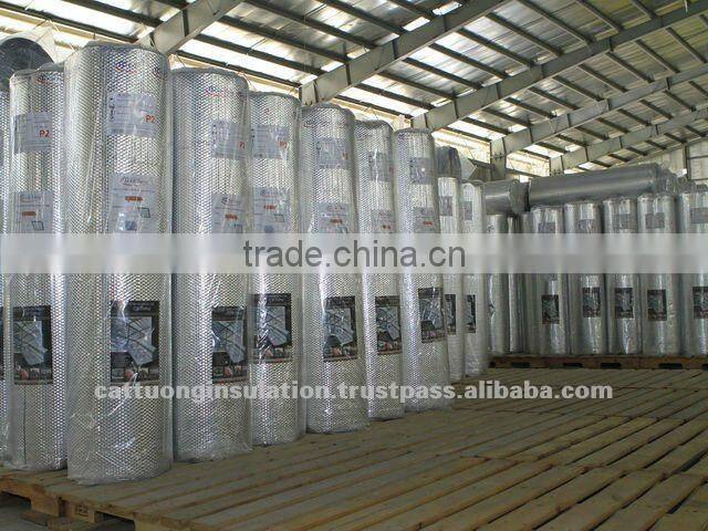 metalized reflective bubble thermal insulation for pallet packing