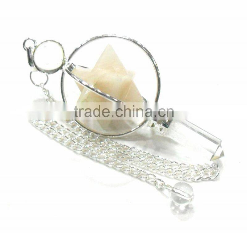 Vasonite Merkaba Star Metal Cap Pendulum : Wholesale Merkaba Pendulum