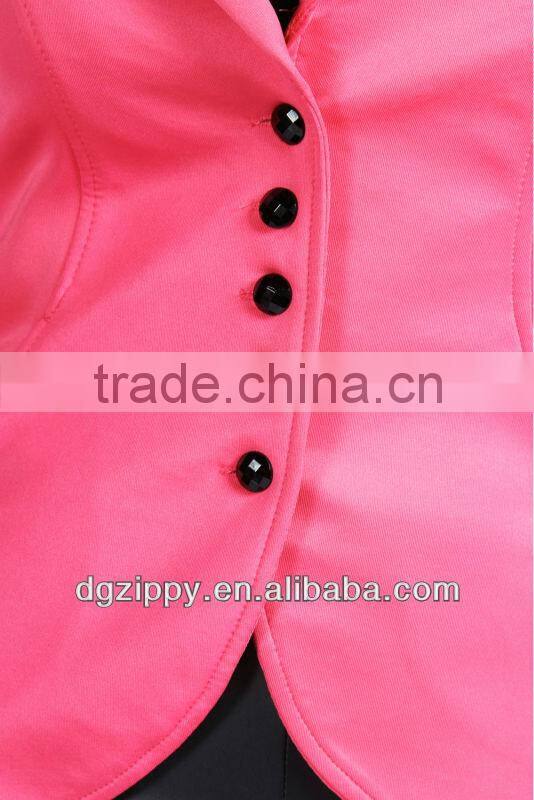 Fitted scuba blazer winter coat women clothing manufacturers