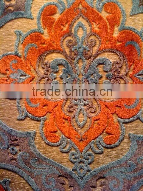 Manufactured Hand Tufted cut pile textured wool and viscose carpet