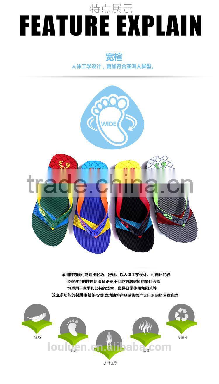 2015 663 LOULUEN New Fashion EVA Men Beach Slippers