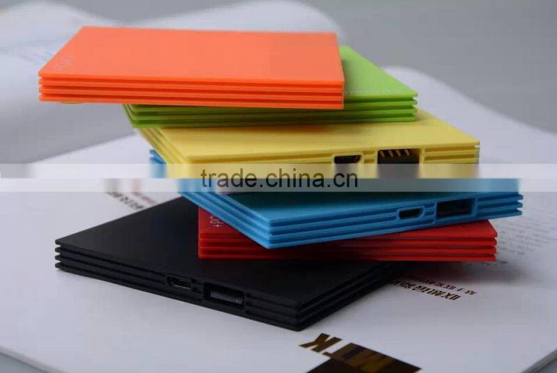 factory supply square shape design polymer battery portable power bank charger