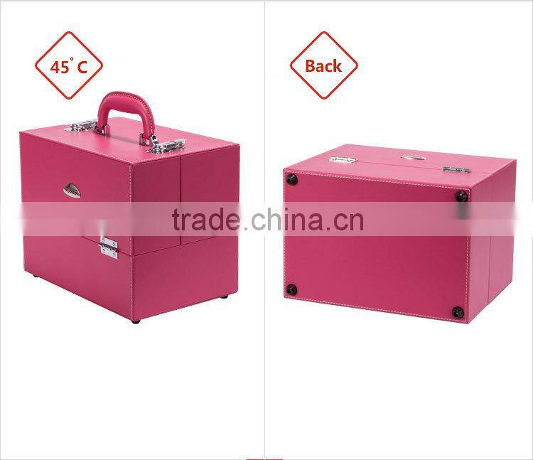 Factory Price Pink Vanity Cosmetic Case Makeup Box