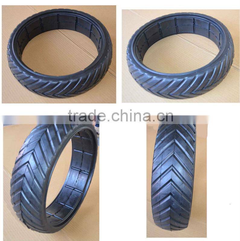 16x4 inch semi solid agricultural rubber tire with V tread