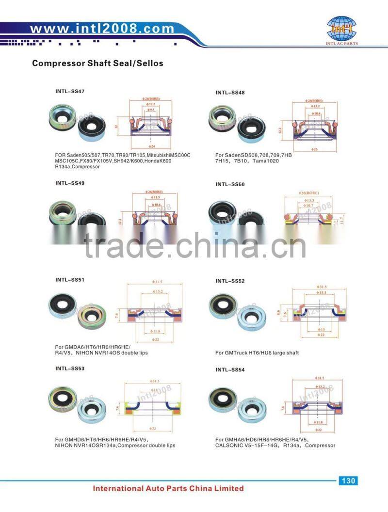 compressor oil seal 32c denson 10pa30c for Toyota Coaster bus shaft seal lip type