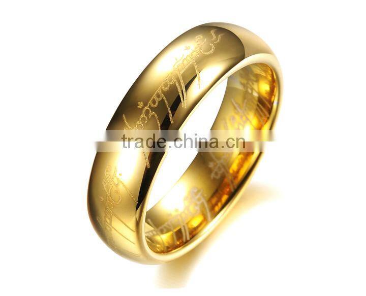 KSTONE The Lords of the Rings Gold Plated Couple Wedding Ring Tungsten Couple Rings