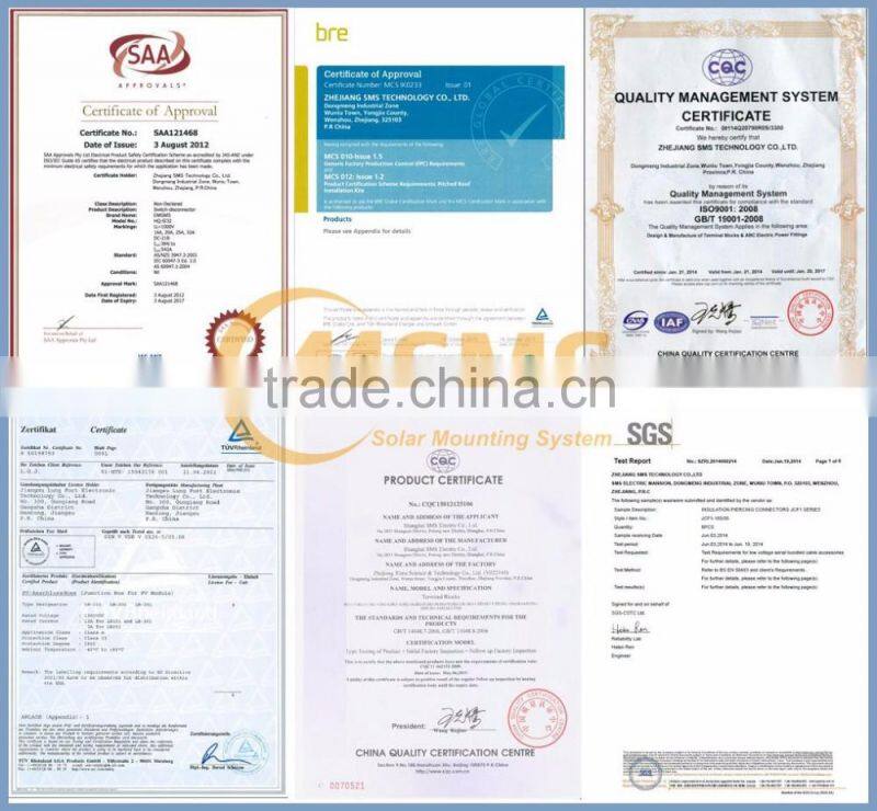 Easy installation aluminum solar panel mounting structure