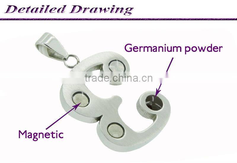 2013 new fashion number pendants with rhinestones pendant for couples Lucky Numbers 3 stainless steel energy pendant