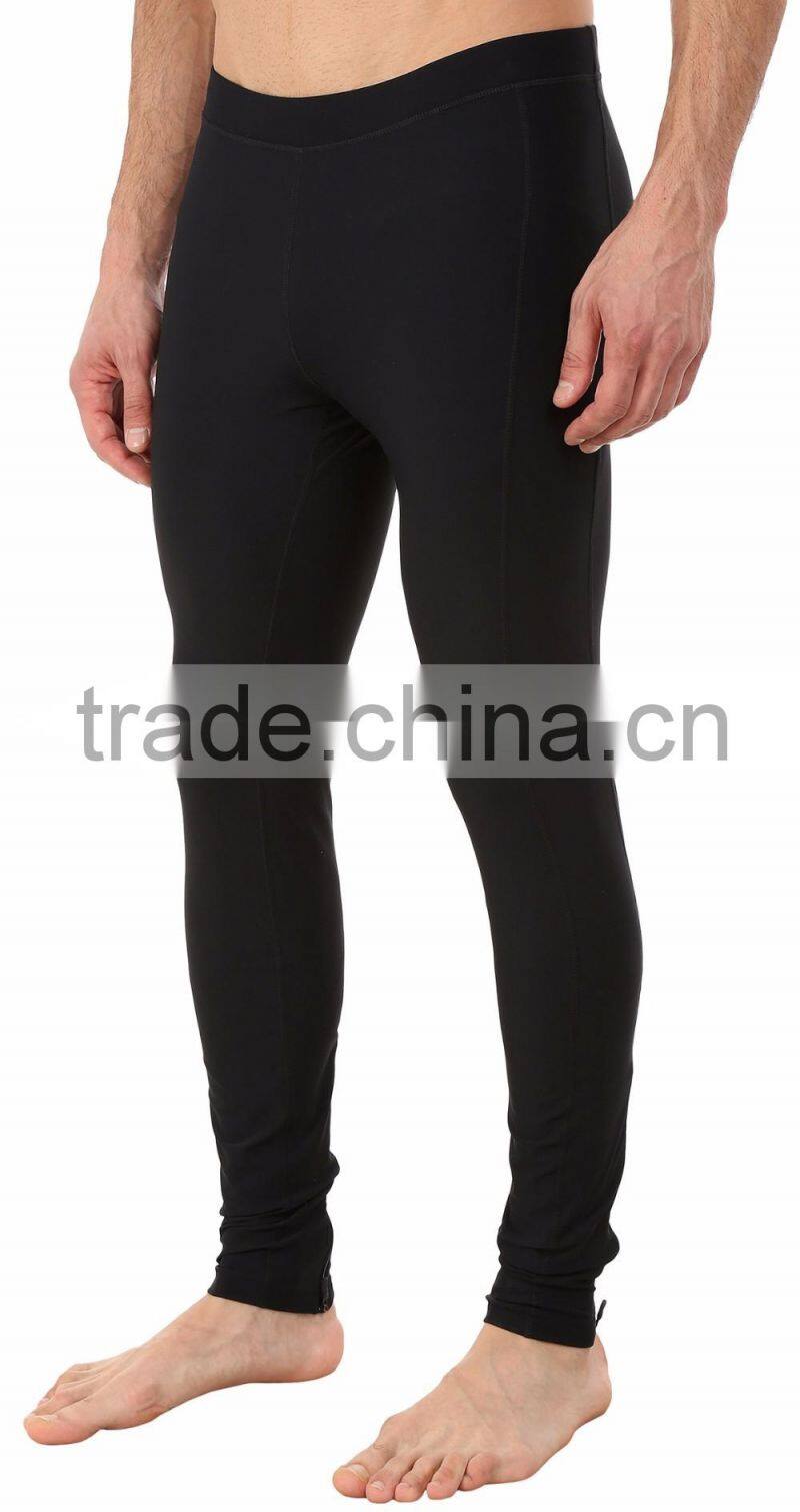 Ramax Custom Mens Black Compression Running Tights With Back Zip Pocket