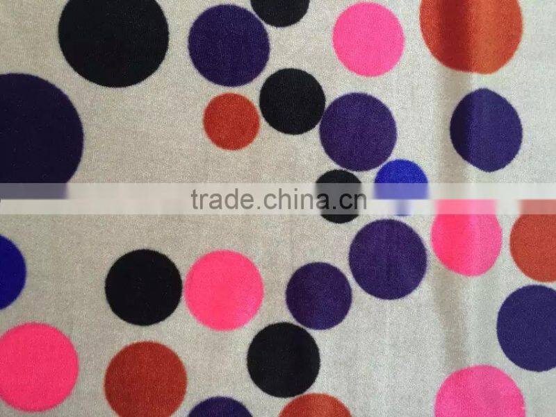 ks velvet fabric graphic design for colorful blouse girls garment