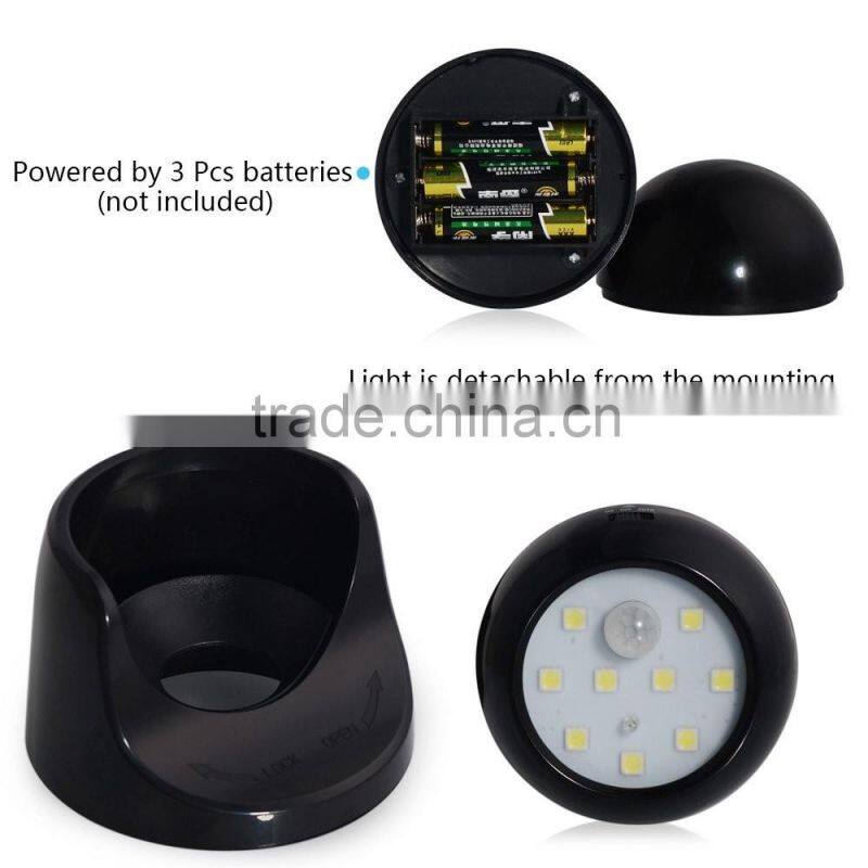 360 Degree Rotation Wireless Indoor outdoor Wall Porch LED motion sensor light