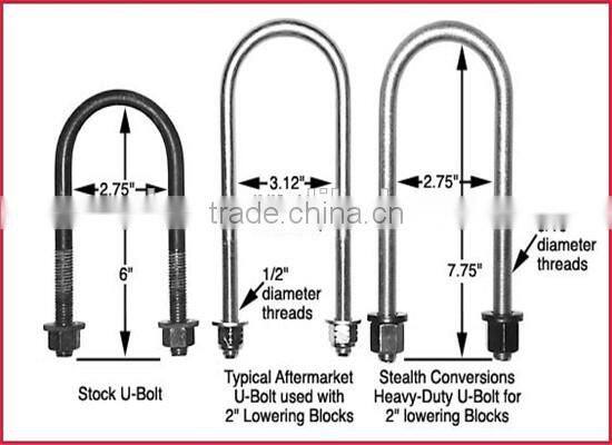 made in china high quaity u bolt with washer and nut