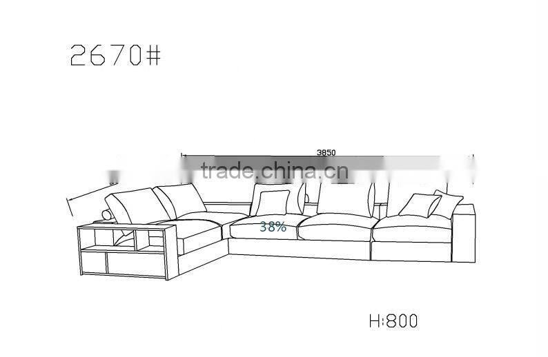 High quality modern Living room chesterfield sofa 2670#