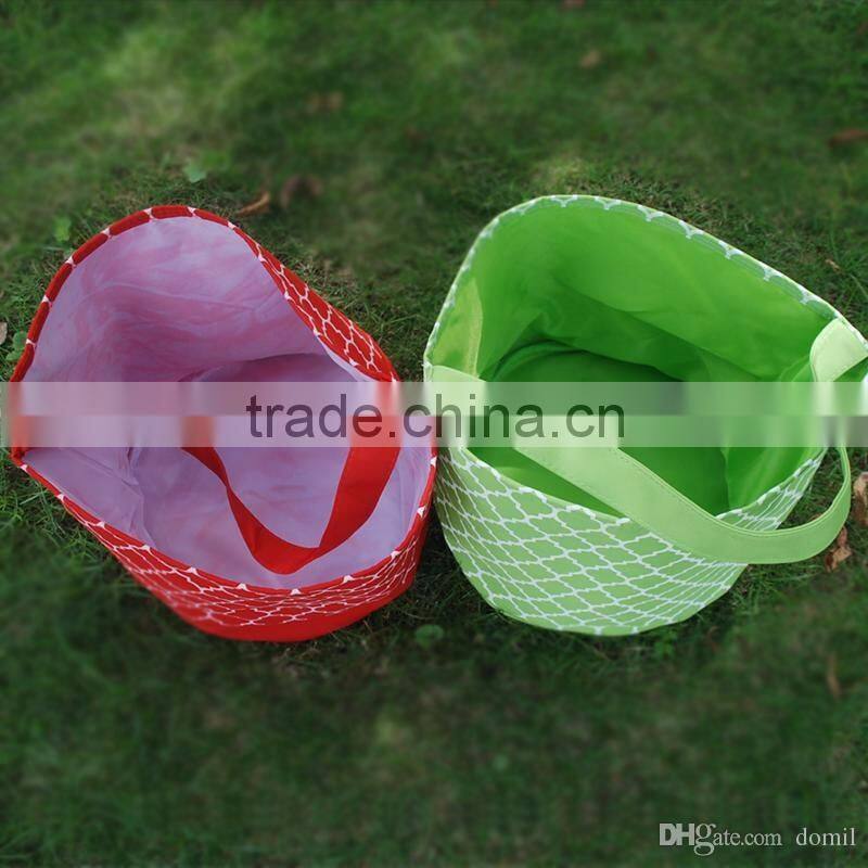 Wholesale Boutique Easter Basket Quatrefoil Polyester gift basket