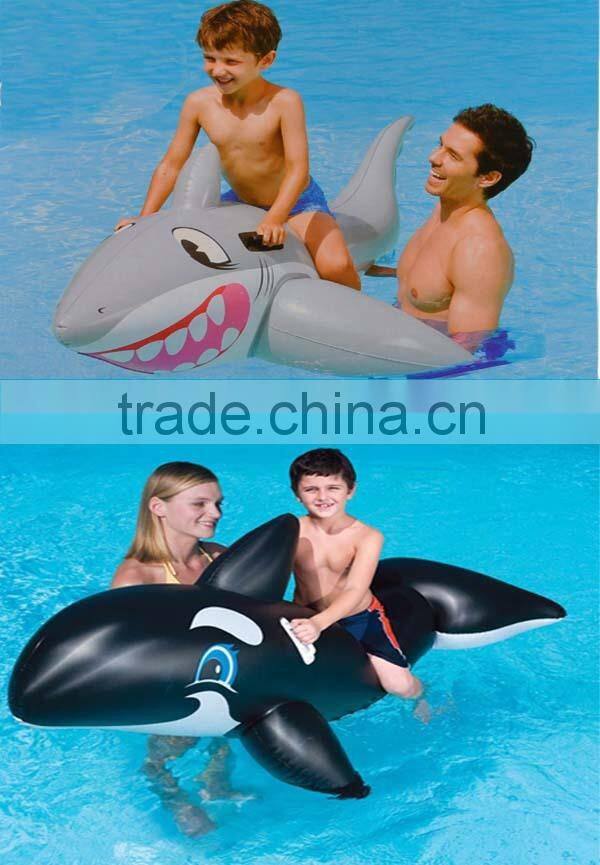 Summer Day Favorite can ride inflatable shark for swimming pool