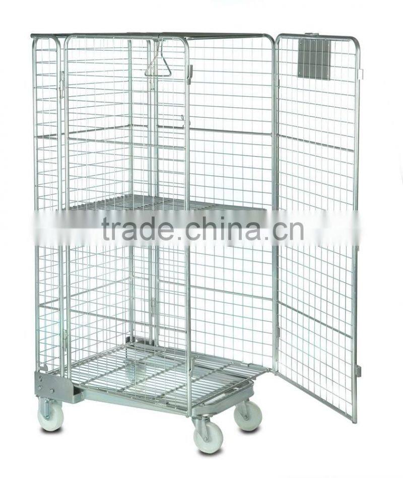 Icegreen galvanized Stainless Steel Wire Mesh Roll Container Cart