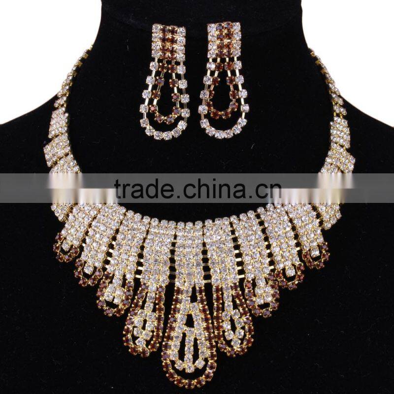 Necklaces & Pendants Earrings Gold Plated Gemstone Party Jewelry Sets For Women