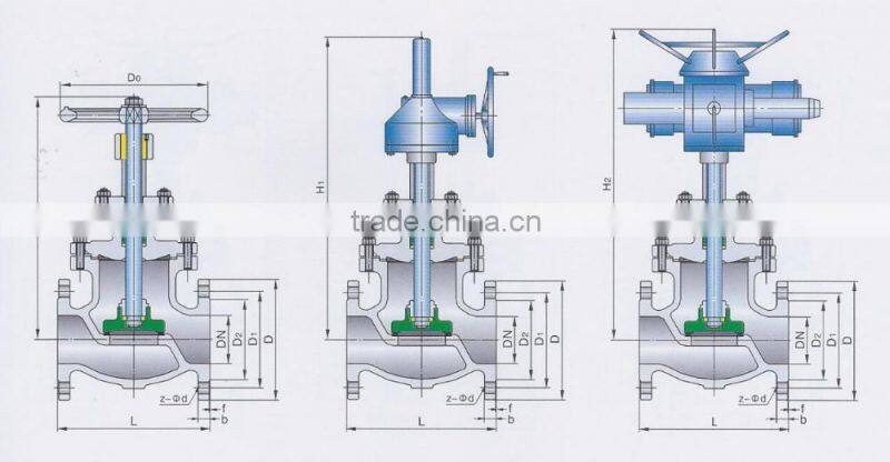 API RISING STEM control GLOBE VALVE in low temperature