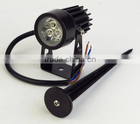 ce rohs 12v/110v/220v ip65 waterproof 3w led garden spike light
