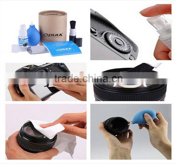 5 in 1 opula digital camera cleaning kit with cleaner, cloth, retractable brush, air blower, lens tissue with MSDS