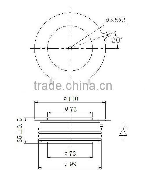 Low switching loss fast thyristors of current 2500 amp