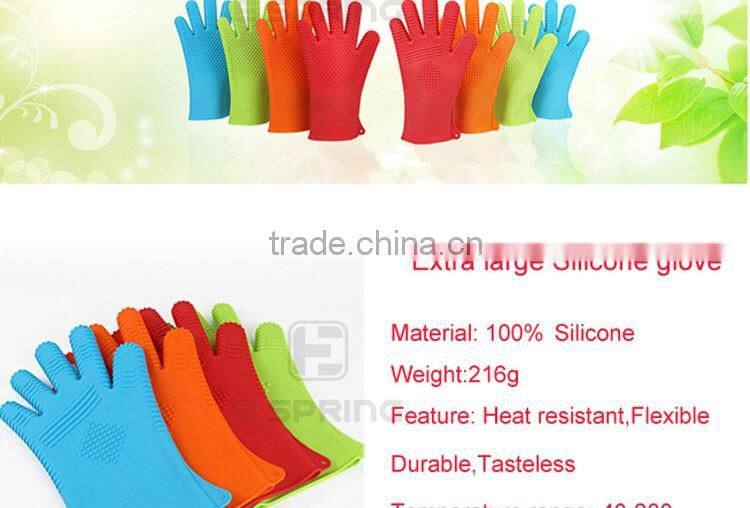 Heat New Arrival Resistant Cooking Baking BBQ Oven Pot Holder Kitchen Mitt Silicon Glove