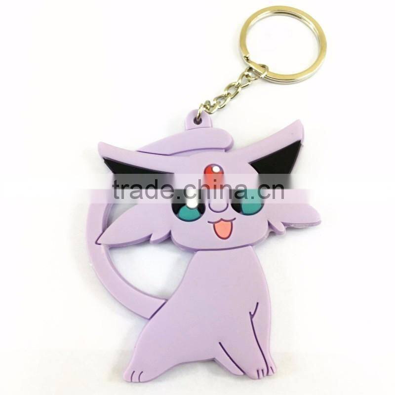 Newest design Animation Shaped Rubber Key ring Wholesale Key chain Manufacture