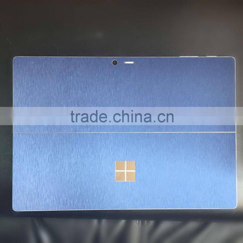 Wholesale full coverage Brushed silver skin sticker for Microsoft surface pro 4 pro 3