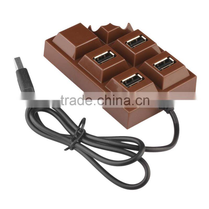 Personal-design Chocolate-shape 4 port usb 2.0 hub form usb por hub suppliers