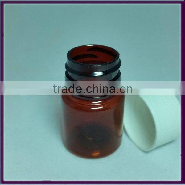 50ml pet container amber plastic pill bottle pet plastic