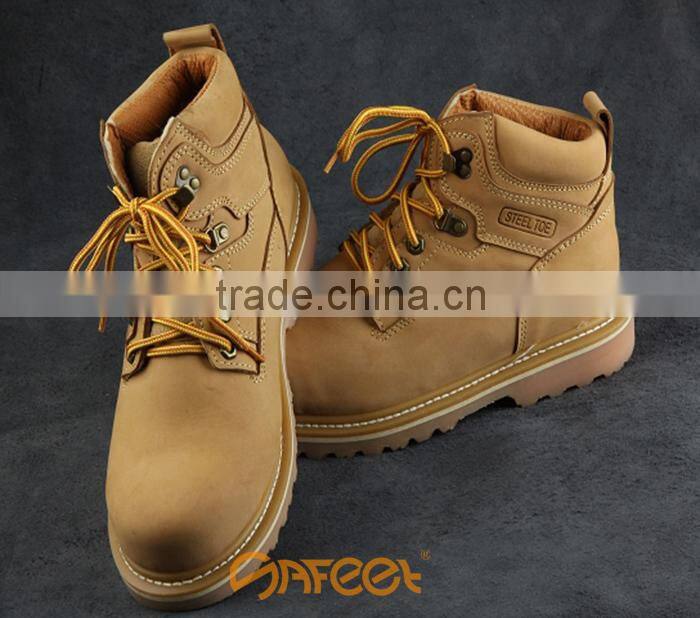 Guangzhou welding safety boots with steel toe cap and steel mid sole safety shoe code lace up rubber safety boots SA-3206