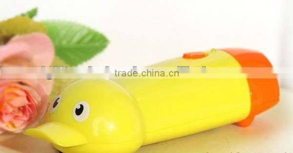 Mini flashlight Duck Cartoon 4LED lamp rechargeable flashlight