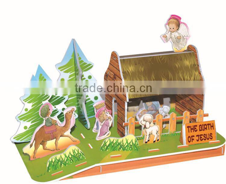 3D house puzzle story of birth of Jesus