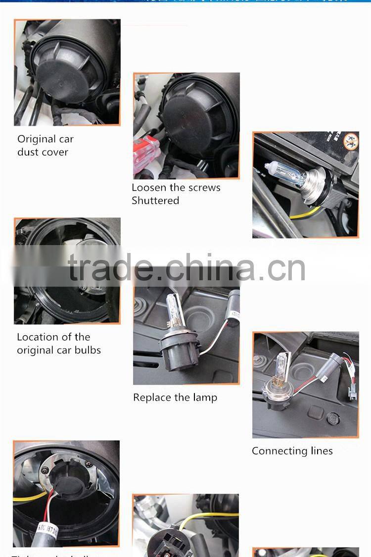 vehicle spare parts export direct factory in guangzhou exclusive all in one hid lights for cars plug and play super easy mount
