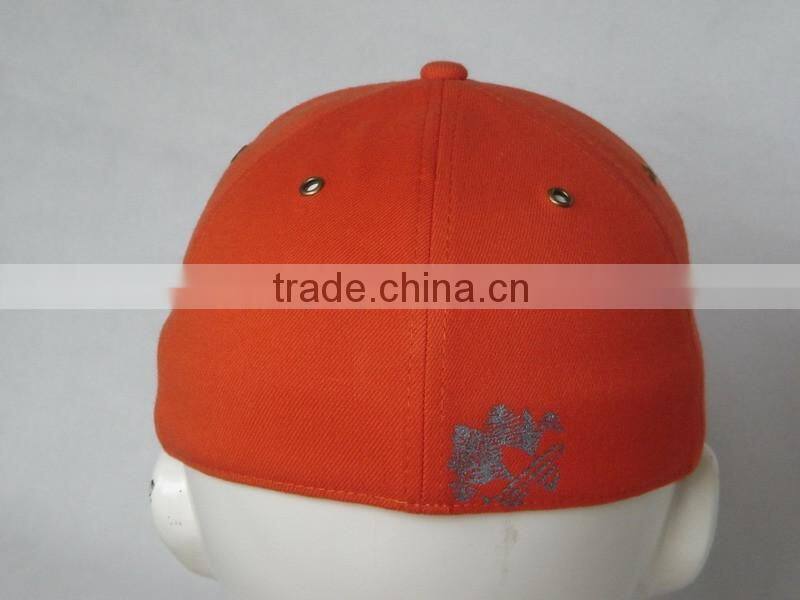 spandex cotton flex fitted cap with printing