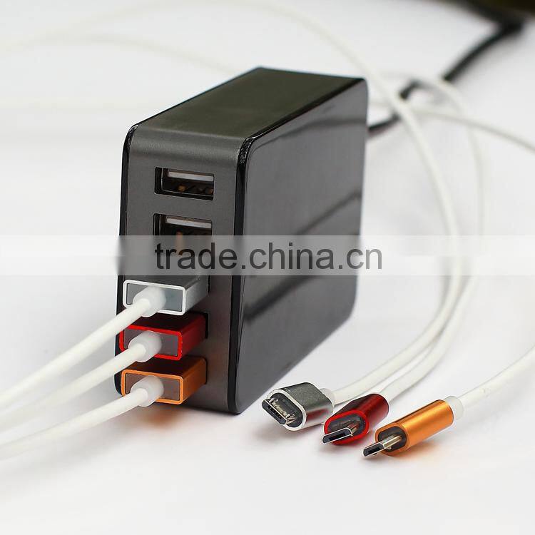 2 in 1 micro usb charger with ports usb 2 hub,super fast power bank charger for mp3 player,multi charger for iphone 6