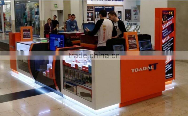 Cell phone accessories kiosk& cell phone kiosk in shopping mall.