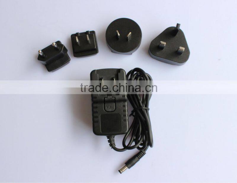 100 240V 50 60HZ 5V Adapter Charger Wholesale 5V 2A Wall Adapter Power Supply With Interchangeable Plug UK AU US EU