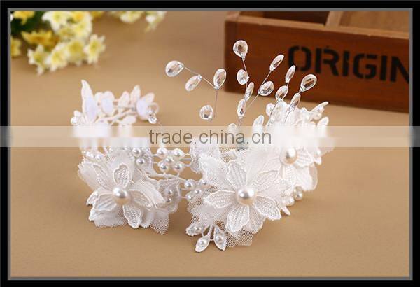 MYLOVE white lace hair clip bridal hair accessory MLF111