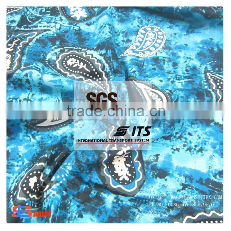 Es3227 fashion amoeba printed spandex cotton twill fabric