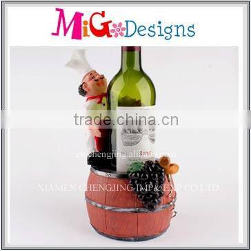 polyresin wine rack chef shaped animal wine bottle holders
