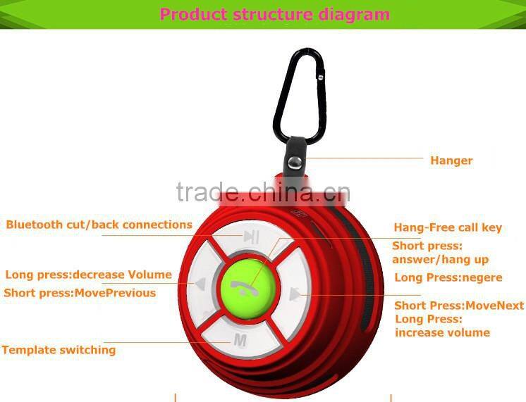 Portable wireless car bluetooth speaker with earphones & headphones and FM Radio for iphone 6