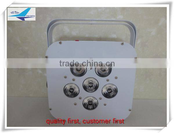 6in1 6x18w led dj wedding equipment battery wireless led slim par light
