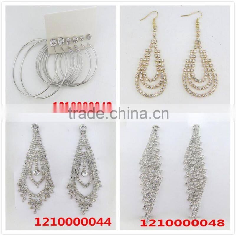 High quality prismatic shape crystal rinestone earring