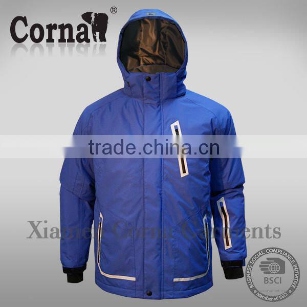 Hot sale lightweight warm keeping 100%nylon purple windproof ski jacket hunting