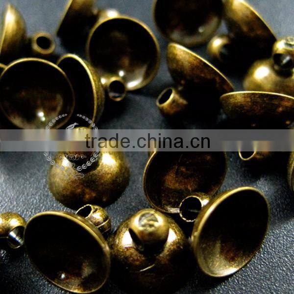 8mm vintage style antiqued bronze brass glass dome cover cap DIY bail supplies findings 1531023