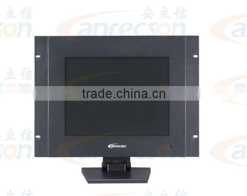 8" rack mount industrial lcd display with Aluminum bezel with IP 65