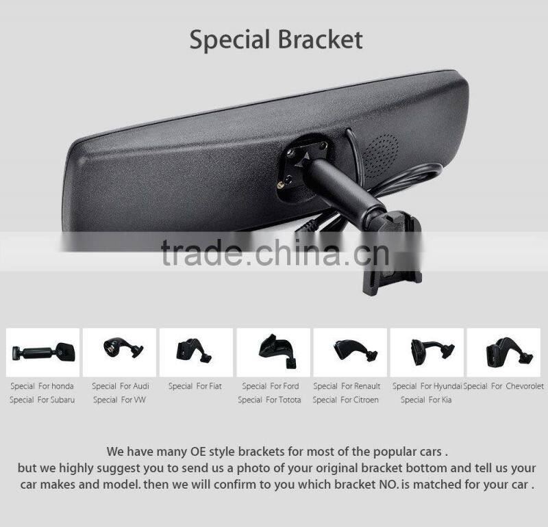 2016 OEM 4.3 Inch Monitor Rearview Mirror, Rear Mirror With Camera Parking Lines