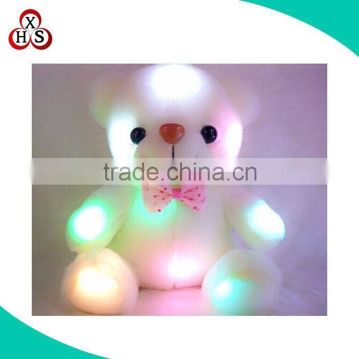 Custom soft plush toys teddy bear stuffed light up teddy bear plush toy