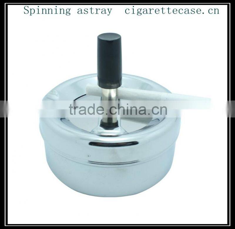 Metal spinning ashtray Dia 8cm cover plated botton painting